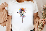 Whimsical Ballerina Clipart, a Seasonal Illustration by CreationArt (Thumbnail 6 of 7)