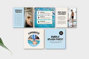 Swimming Social Media Templates