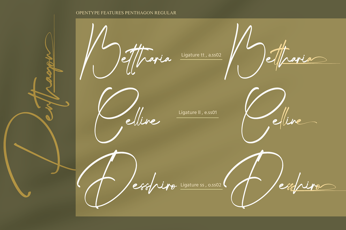 Penthagon // Script Font Duo, a Script Font by GDcreative (Photo 3 of 11)