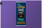 Halloween Sale Roll Up Banner, a Stationery Template by Neermana (Thumbnail 1 of 4)