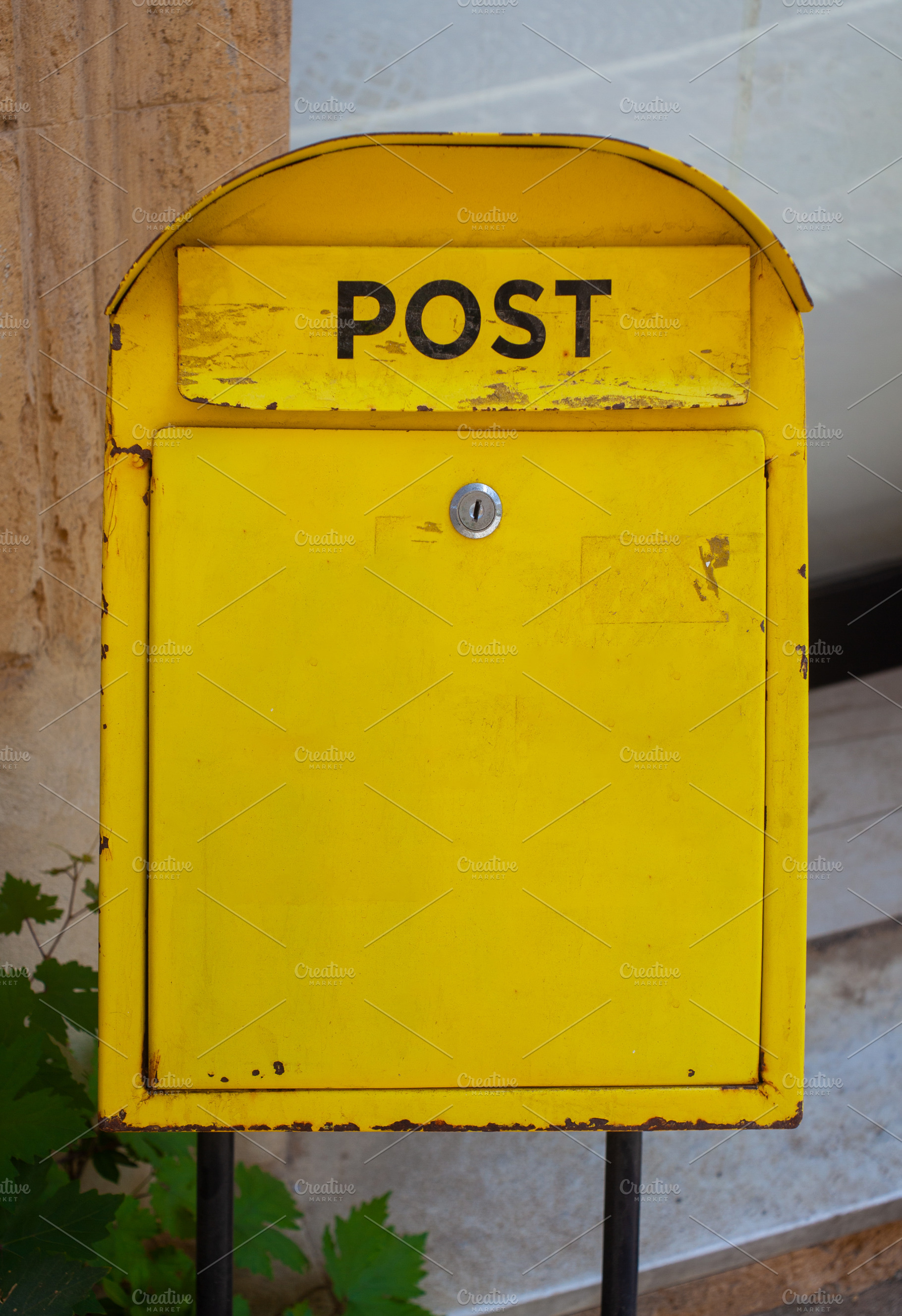 The yellow postbox, a Business Photo by Bepslabor