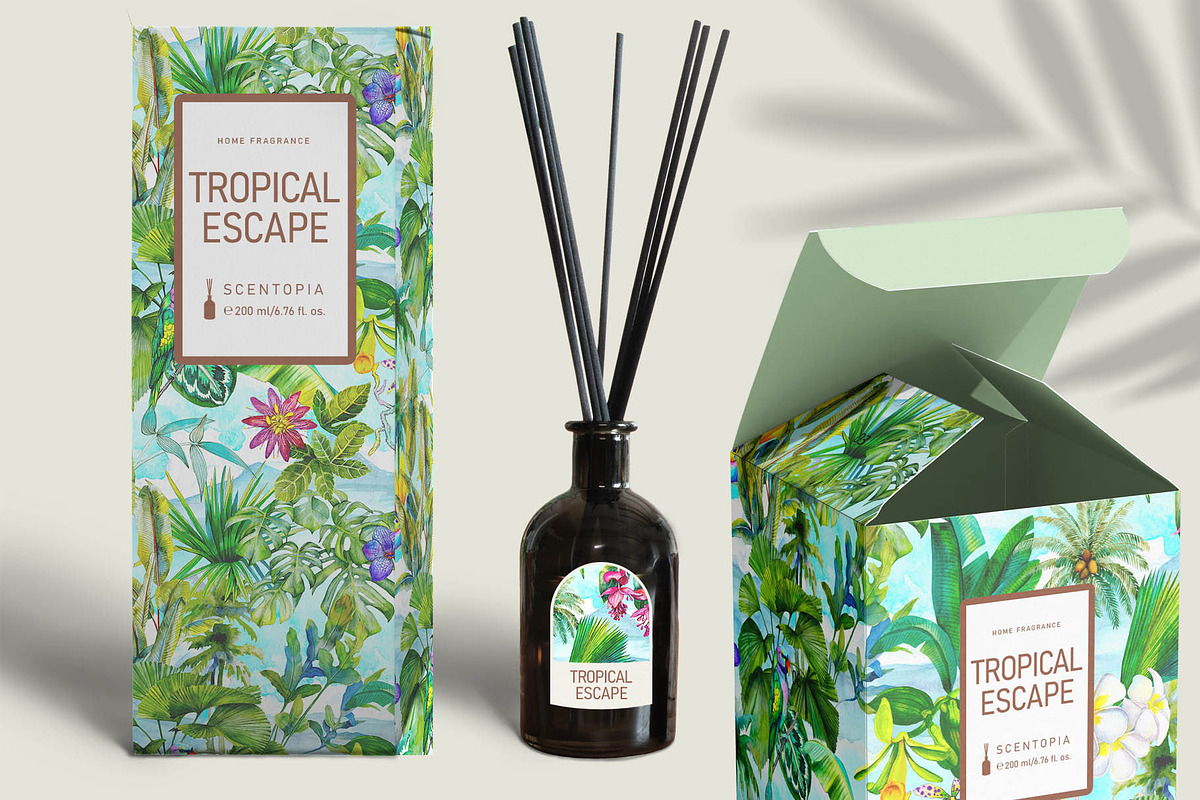 Tropical floral patterns set, a Pattern Graphic by emeraldthue (Photo 24 of 28)