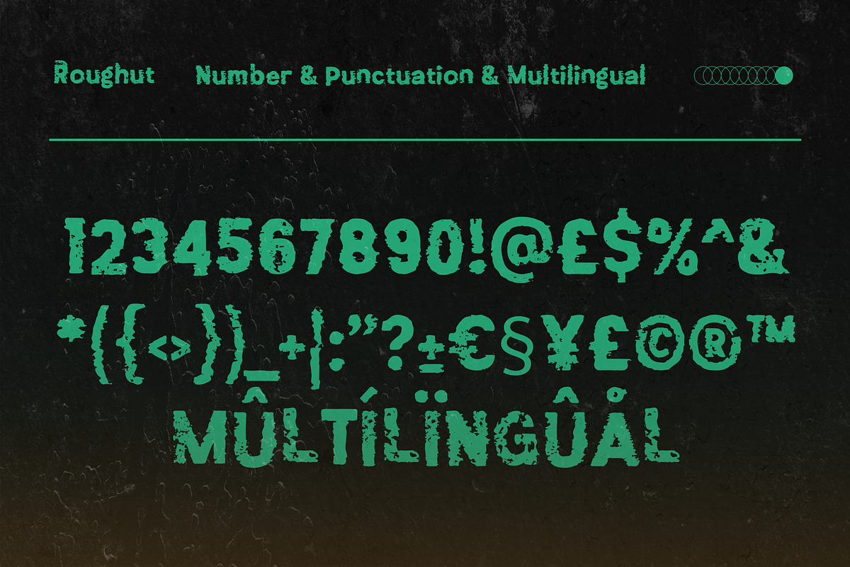 Roughut - A Distressed Display Font, a Sans Serif Font by Drizy (Photo 4 of 10)