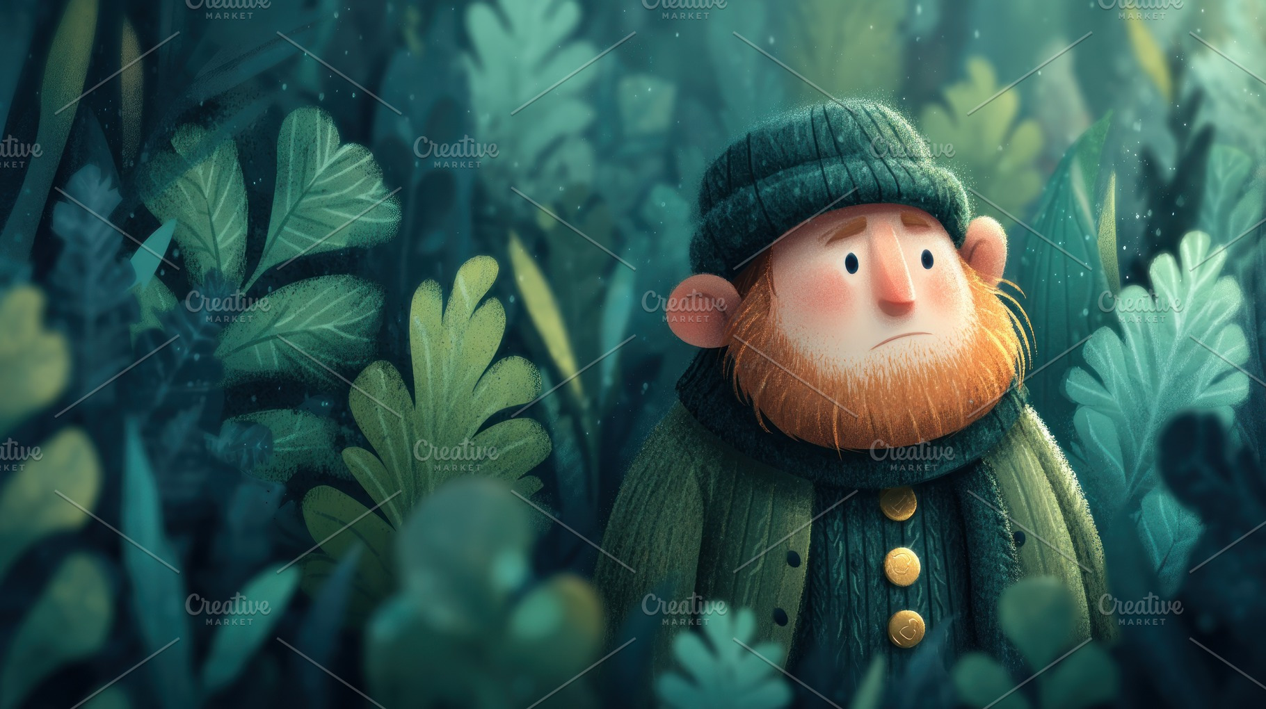 Bearded man in green winter clothing standing in a dense, magica, a Nature Photo by José Manuel Gelpi
