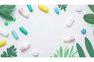 Colorful pills and supplements with, an Object Illustration by Lermont51