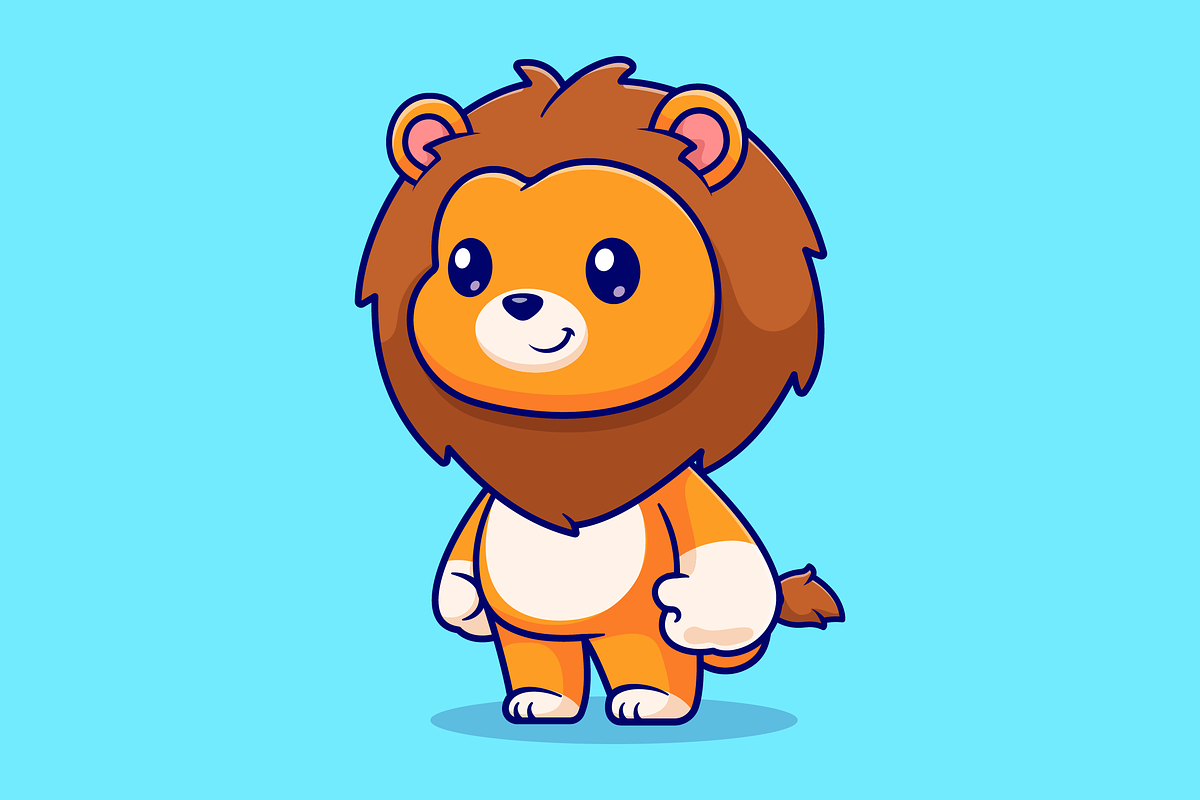 Cute Lion Mascot Cartoon, an Animal Illustration by Catalyst Labs (Photo 3 of 3)