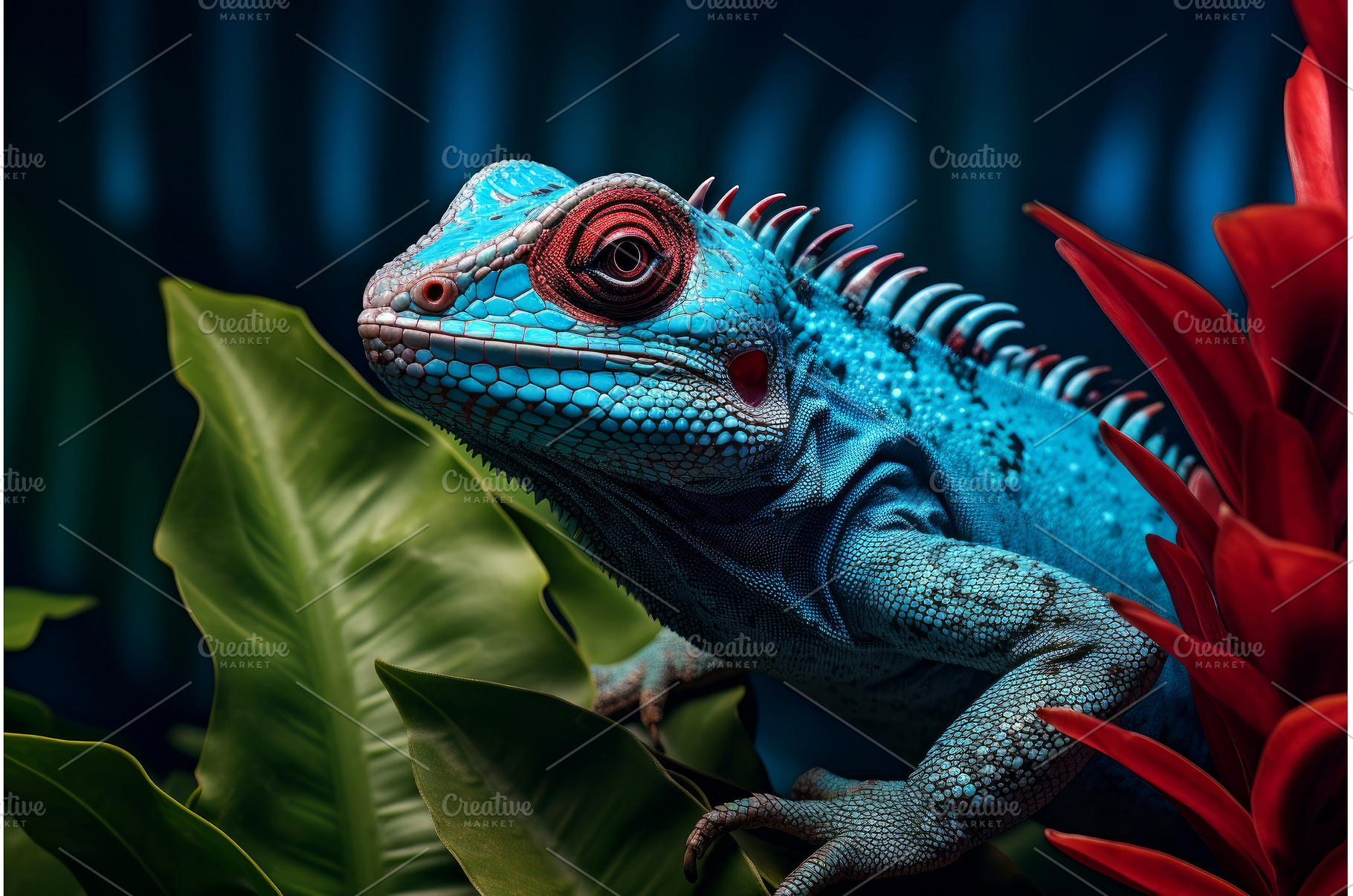 Captivating Exotic lizard portrait, an Animal Photo by Ylivdesign