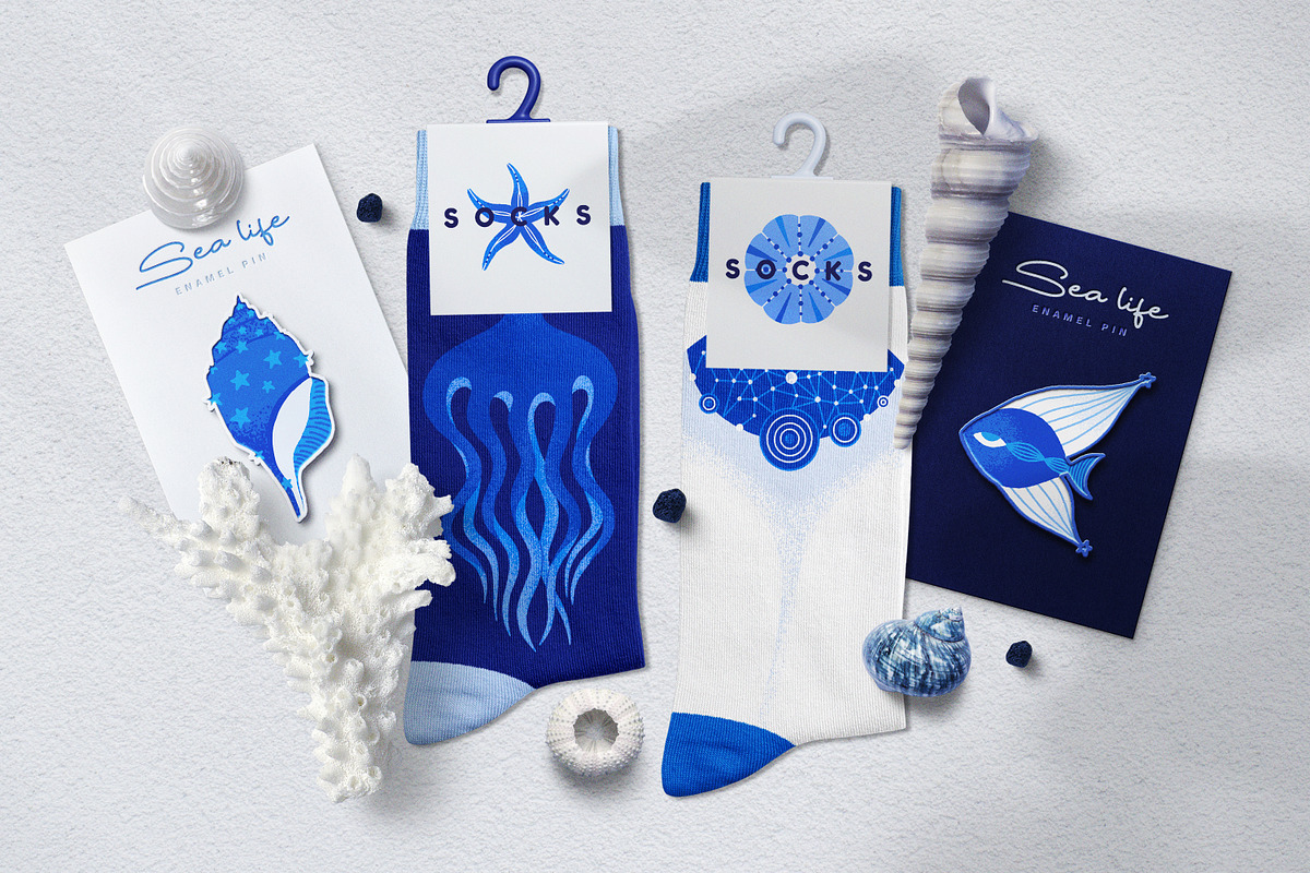 Cosmic Sea - Vector Collection, an Animal Illustration by Leila Divine (Photo 5 of 9)