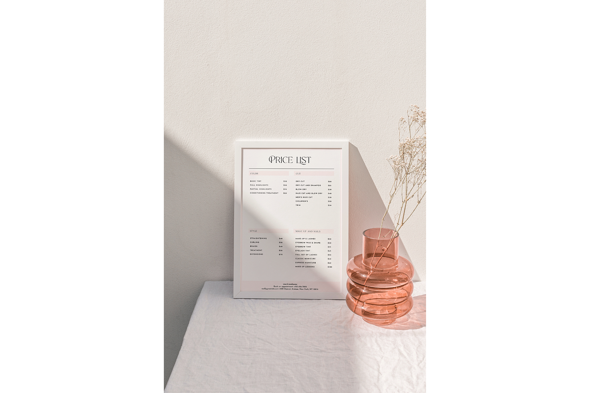 Price list for Canva template, a Social Media Template by Hellohastore (Photo 3 of 8)