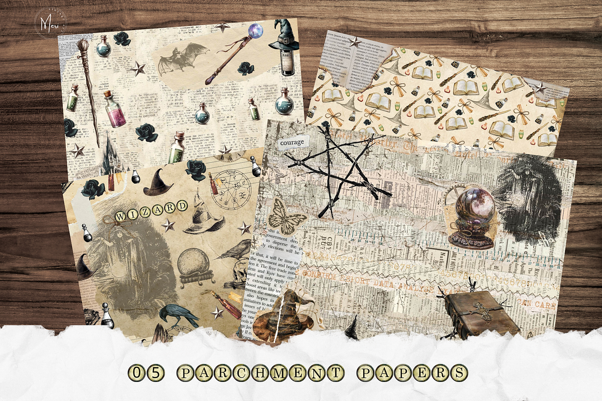 The WIZARD SCHOOL junk journal, a Decorative Illustration by meribela (Photo 4 of 6)