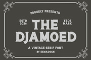 The Djamoed a Vintage Serif Font, a Serif Font by Bayuktx (Thumbnail 1 of 8)