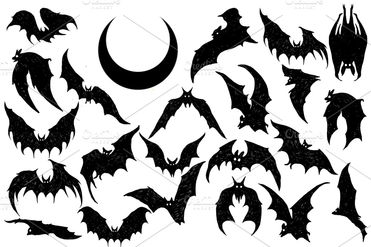 22 Bats design collection, an Animal Illustration by Design by sebrodbrick