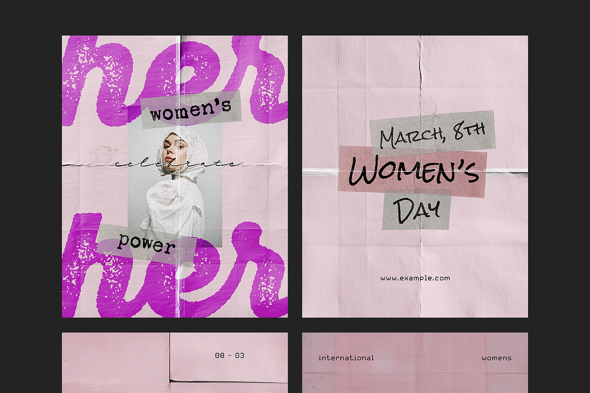 Modern Women’s Day Instagram Posts, a Social Media Template by Filip Studio (Photo 3 of 7)