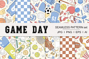 Game Day Sport pattern set, a Pattern Graphic by @olga.angelloz (Thumbnail 1 of 2)