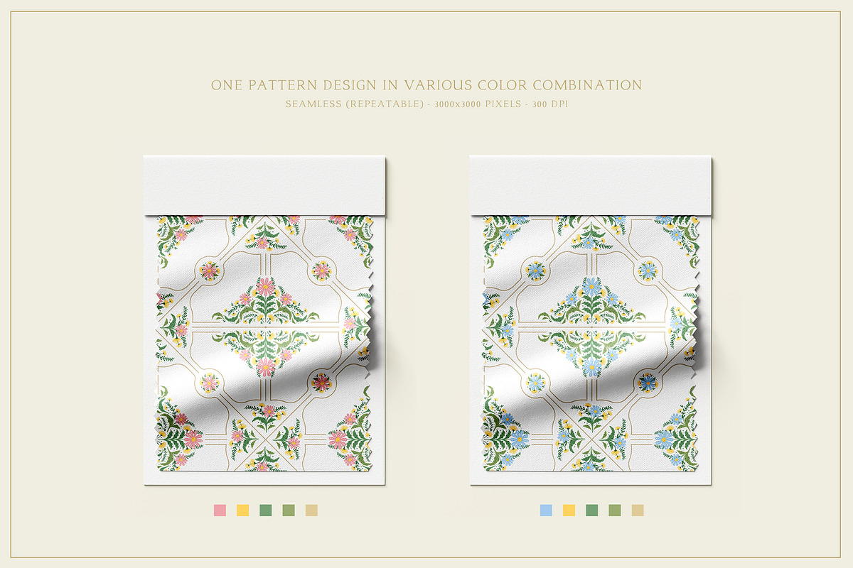 Vintage Floral Pattern 1 Flower Tile, a Pattern Graphic by Euonia Meraki (Photo 3 of 18)