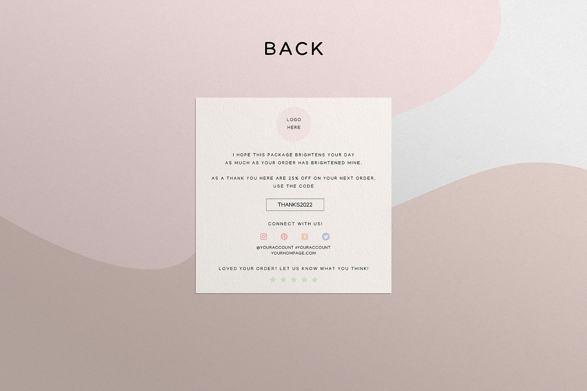 Thank you card Canva template, a Flyer Template by Hellohastore (Photo 4 of 9)