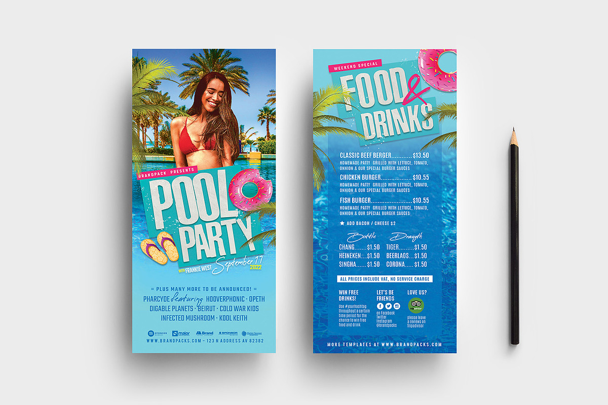 Pool Party Flyer Template, a Flyer Template by BrandPacks (Photo 5 of 8)