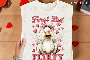 Funny Valentine's Day Goose PNG, an Illustration by OK Design