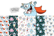 Kids Patterns & Alphabets - Monsters, a Pattern Graphic by Pixavics (Thumbnail 5 of 7)