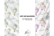 Hot air Balloons seamless pattern, a Pattern Graphic by Milatoo (Thumbnail 6 of 6)