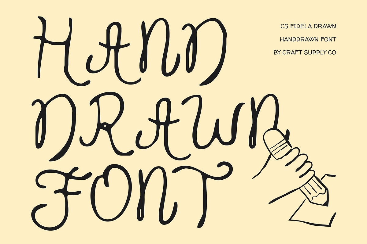 CS Fidela Drawn, a Sans Serif Font by Craft Supply Co. (Photo 2 of 8)
