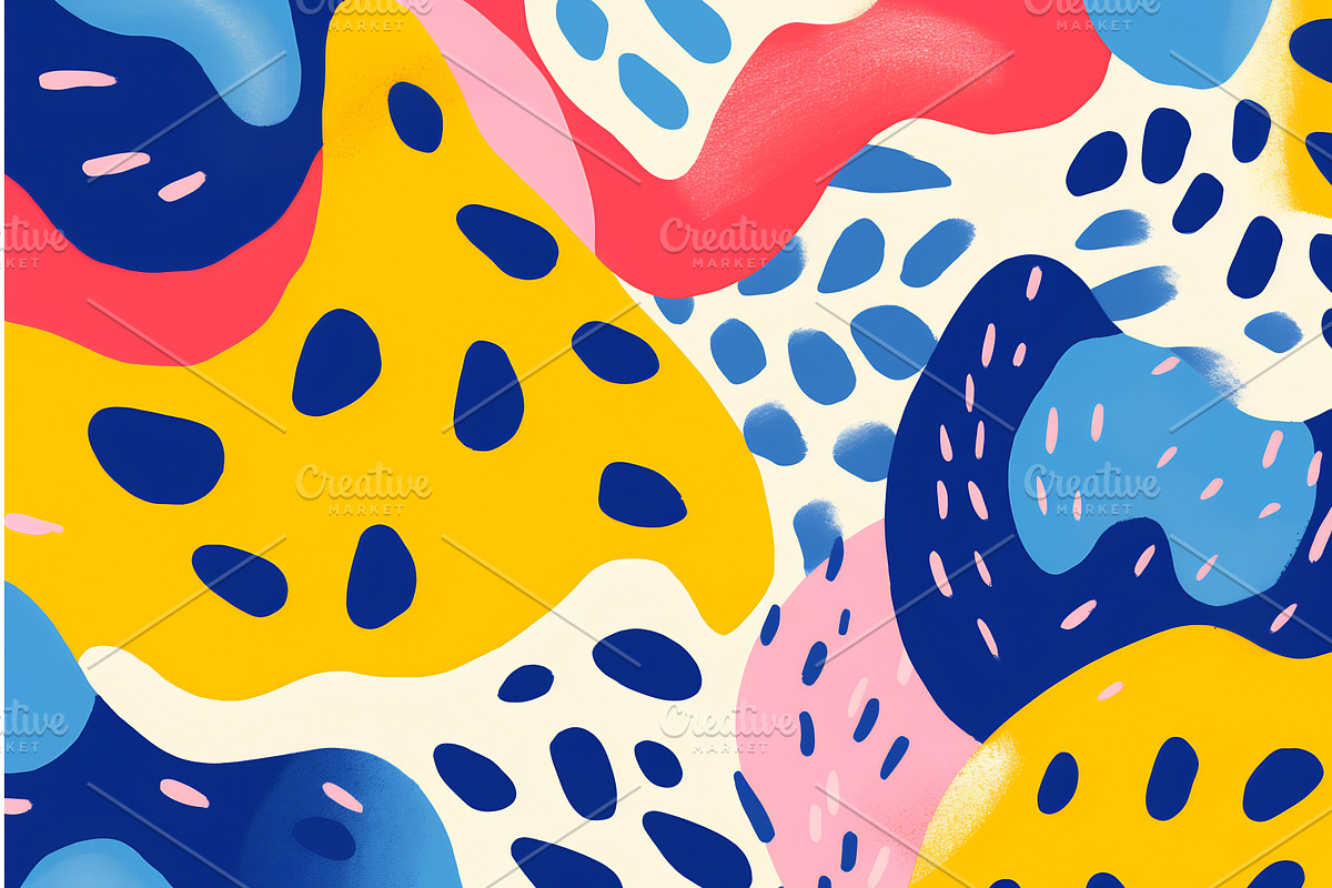 Colorful Abstract Shapes and Dots, a Decorative Illustration by Beautiful things