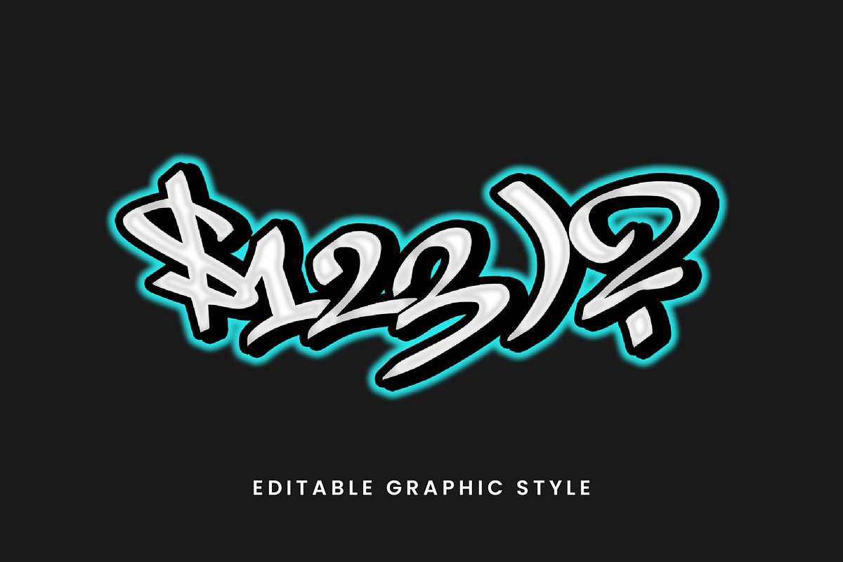 Glow Outline Graffiti Text Effect preview 2