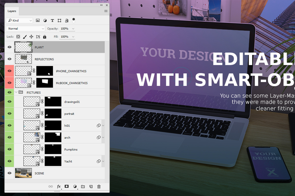 Workplace mockup #2, an iPhone Mockup by Digithings (Photo 2 of 3)