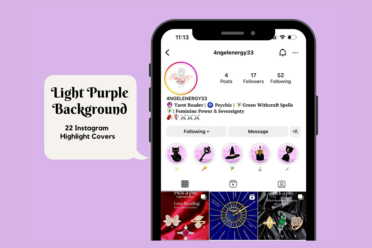 Mystical Purple Instagram Covers, a Marketing Template by CopertiniStudio (Photo 2 of 3)
