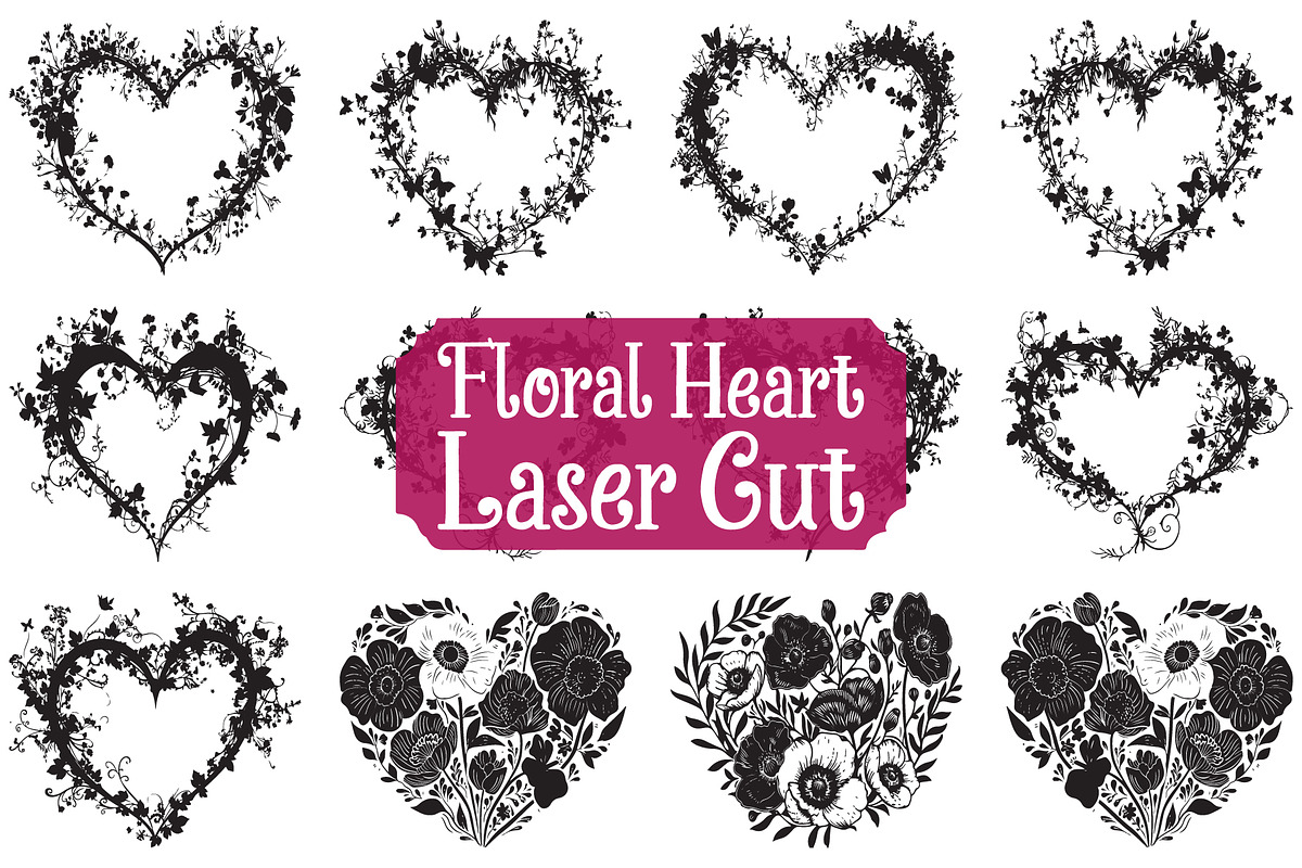 Nature Inspired Heart SVG, an Illustration by yasushie