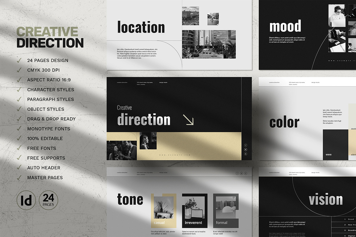 Creative Direction Template, a Presentation Template by White Graphic