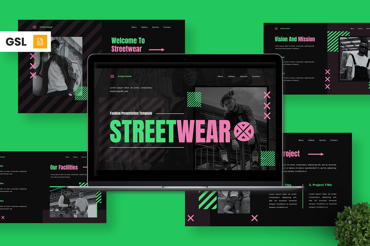 Streetwear - Fashion Google Slide, a Presentation Template by Deepslide Studio (Photo 1 of 6)
