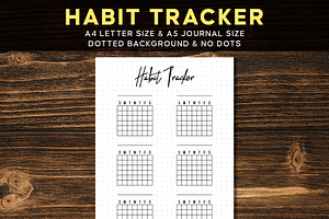 Habit Tracker Printable, a Templates & Theme by Graphicsnext