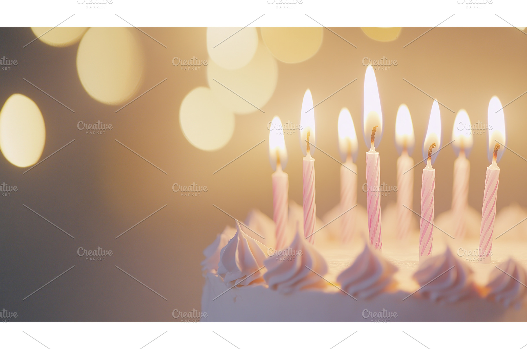 Close up of cake with lit candles, a Holiday Photo by Lermont51