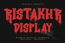 Ristakhr Horror Display Typeface