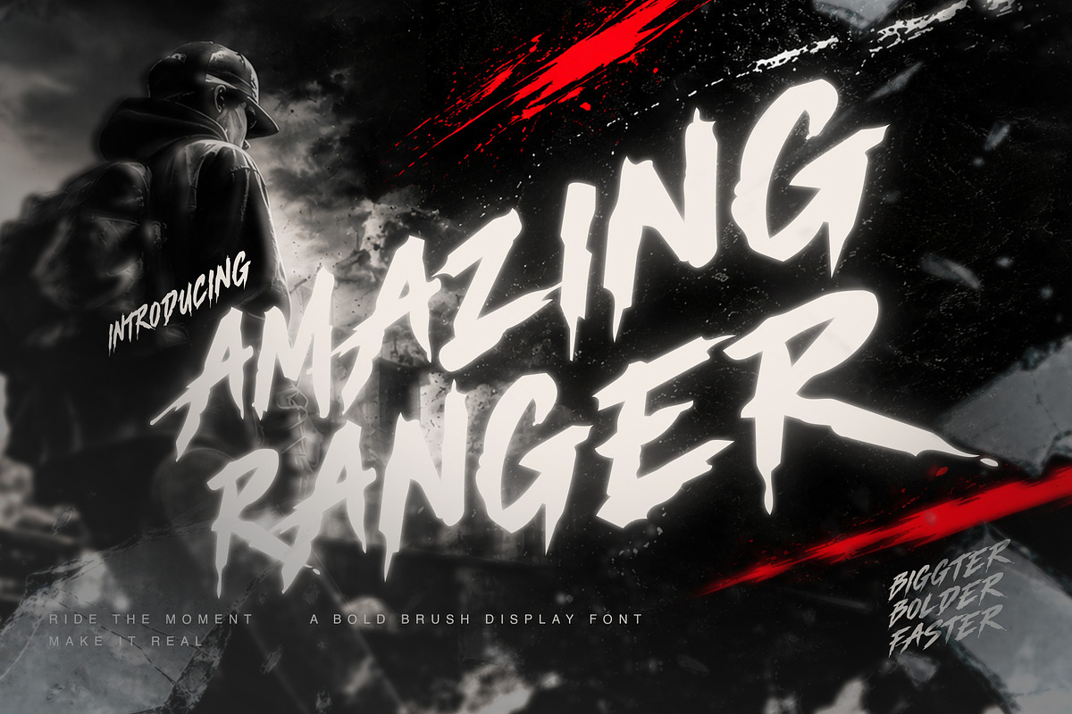 AMAZING RANGER – Brush Display Font, a Blackletter Font by Brainwave (Photo 1 of 8)