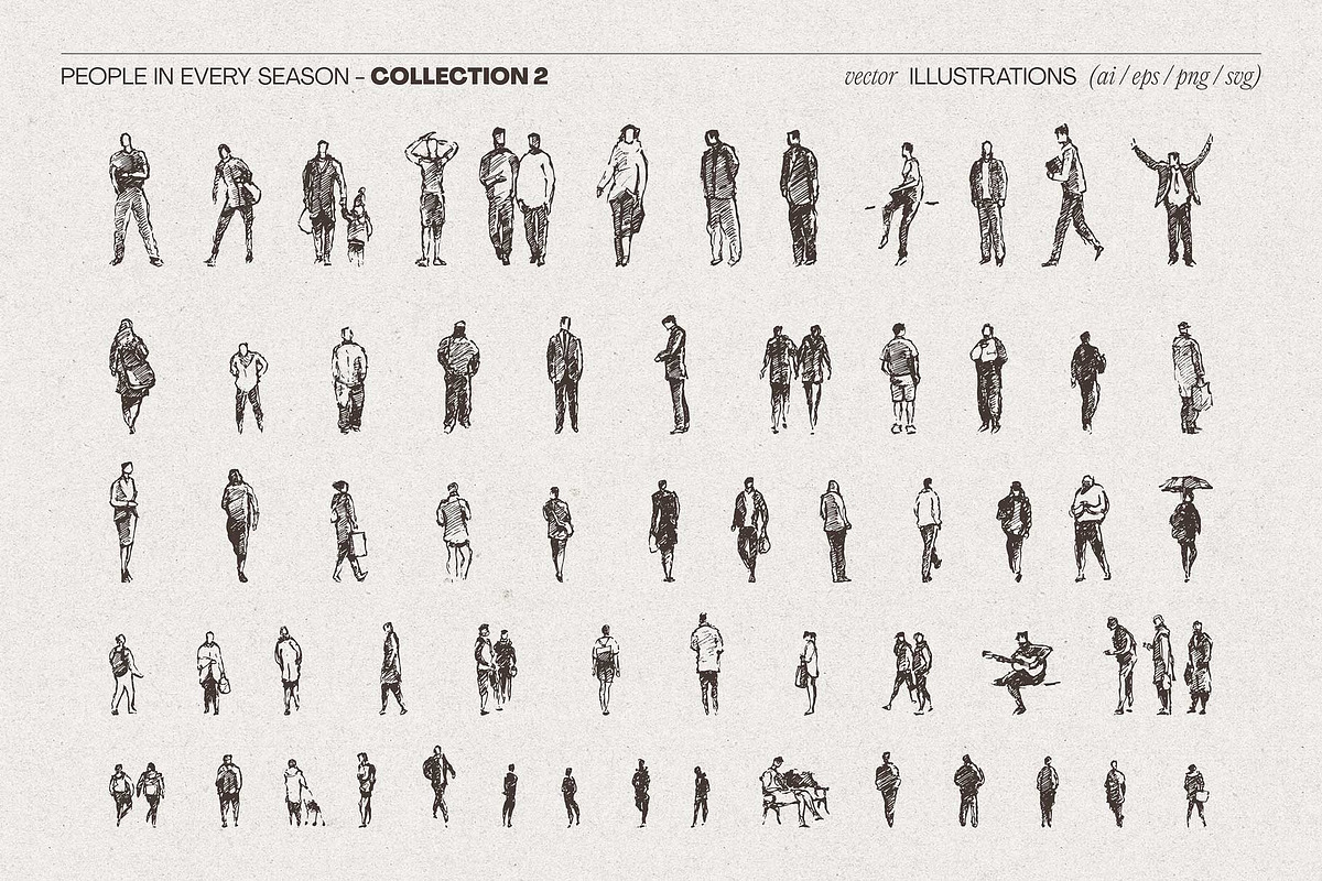 People Sketch Vector Bundle, an Education Illustration by TheMountBirdStudio (Photo 5 of 9)