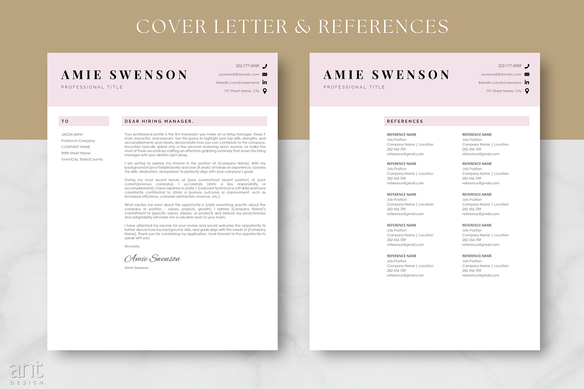 Modern Resume Template - Amie preview 4