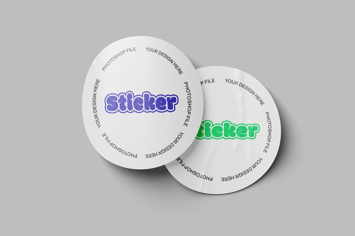 Realistic Sticker Mockup PSD, an Advertising Mockup by MA-KING_ART (Photo 4 of 5)