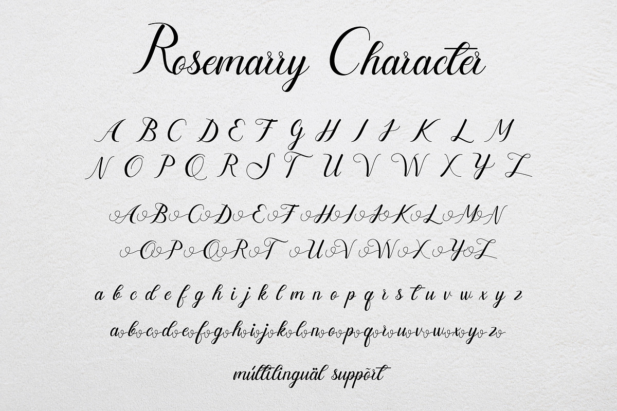 Rosemarry Handwritten Script, a Script Font by Rocket Template (Photo 6 of 8)