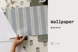 Wallpaper Samples Mockup Scene, a Household Mockup by LinnestCreative