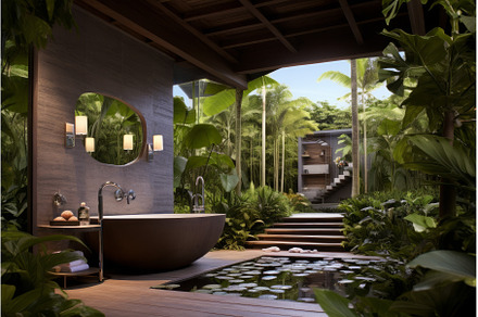 Serene luxury bathroom in tropical, an Architecture Photo by Ylivdesign