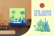JARDIN MAJORELLE  Floral gouache set, a Decorative Illustration by Anastezia Luneva (Thumbnail 5 of 8)