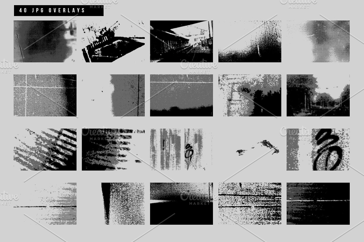 HALFTONE - 55 Distressed Overlays, an Object Graphic by Neo Ink Design (Photo 4 of 9)