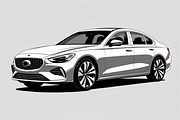 Modern Sports Sedan Vector Set, an Illustration by Gfx_Store (Thumbnail 6 of 8)