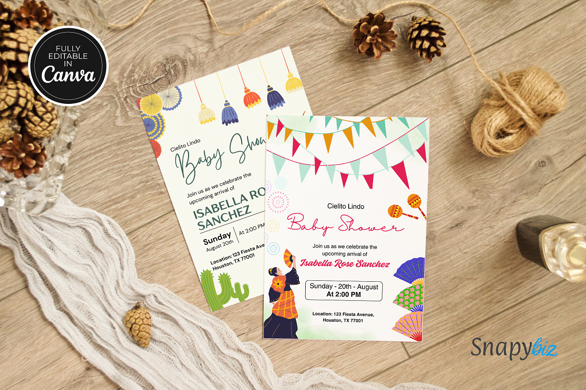 Mexican Baby Shower Invitation Temp, an Invitation Template by Snapybiz (Photo 5 of 10)
