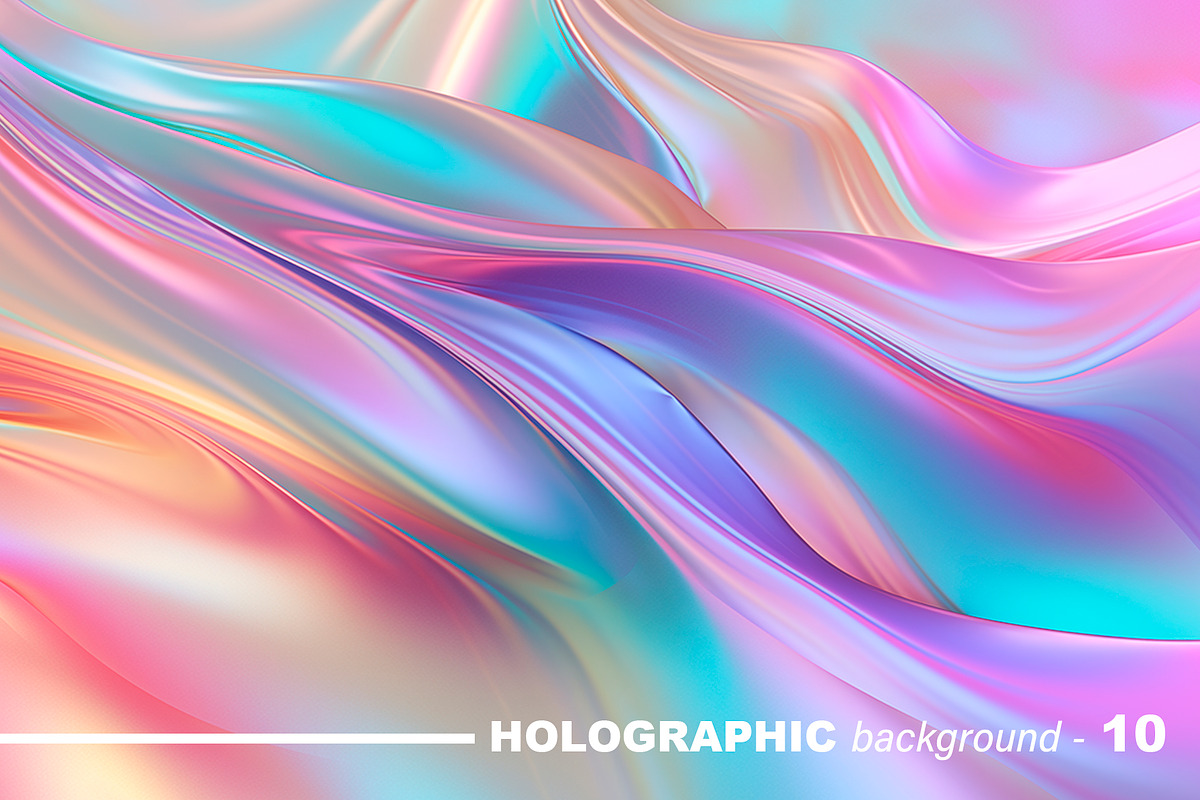 Iridescent Holographic Backgrounds, a Background Graphic by tatiankaart (Photo 11 of 16)