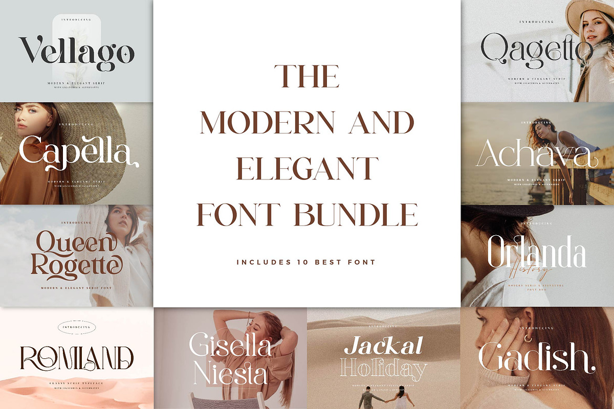 Modern & Elegant Font Bundle, a Serif Font by Aqeel_Art
