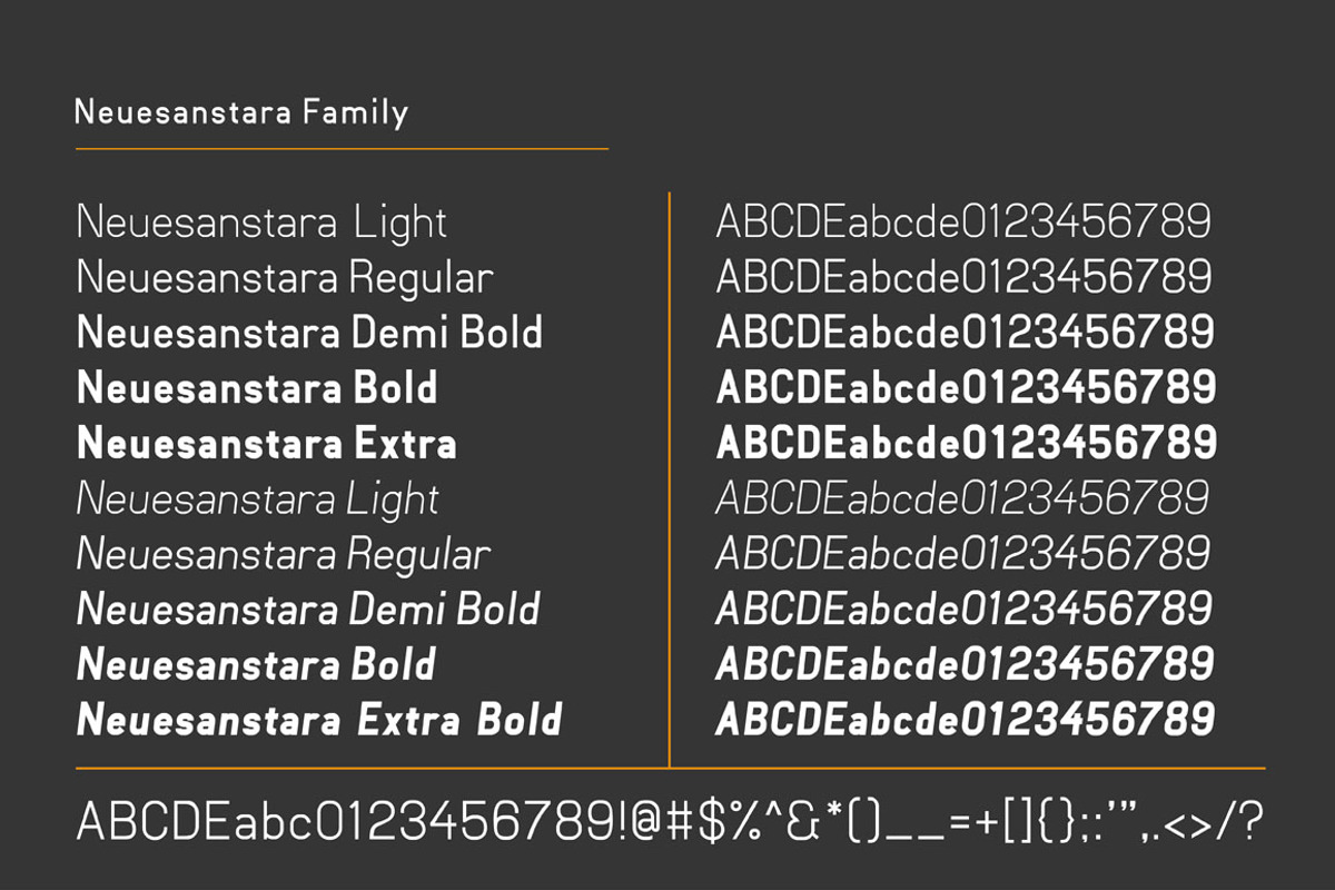 Neuesanstara Font Family, a Sans Serif Font by Bang Kumis Typefoundry (Photo 3 of 7)