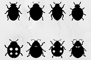 Ladybug Silhouette SVG #2, an Animal Illustration by newminddesign (Thumbnail 1 of 3)